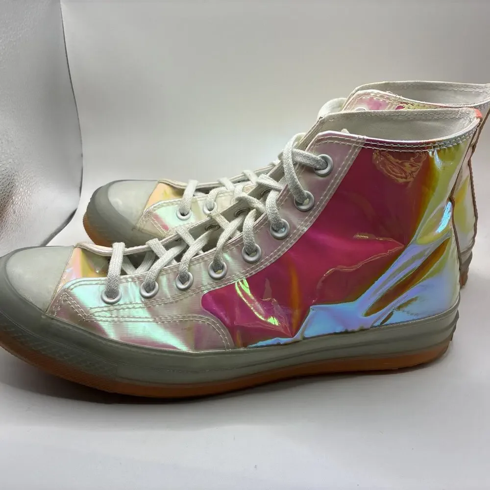 Converse All Star Chuck 70 Hi Iridescent High Top Lace Up Sneakers M11 W13 - Picture 3 of 7